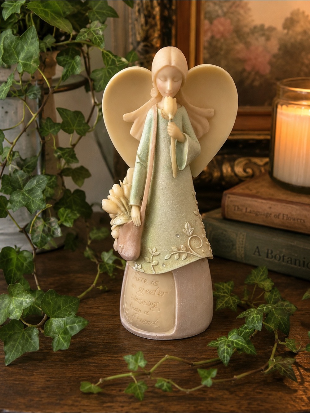 Foundations Enesco Friendship Angel Figurine Karen Hahn Gift Decor Collectible